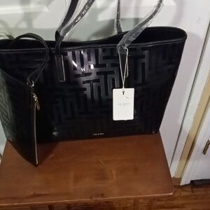 Ted Baker Black Patterned Tote Bag